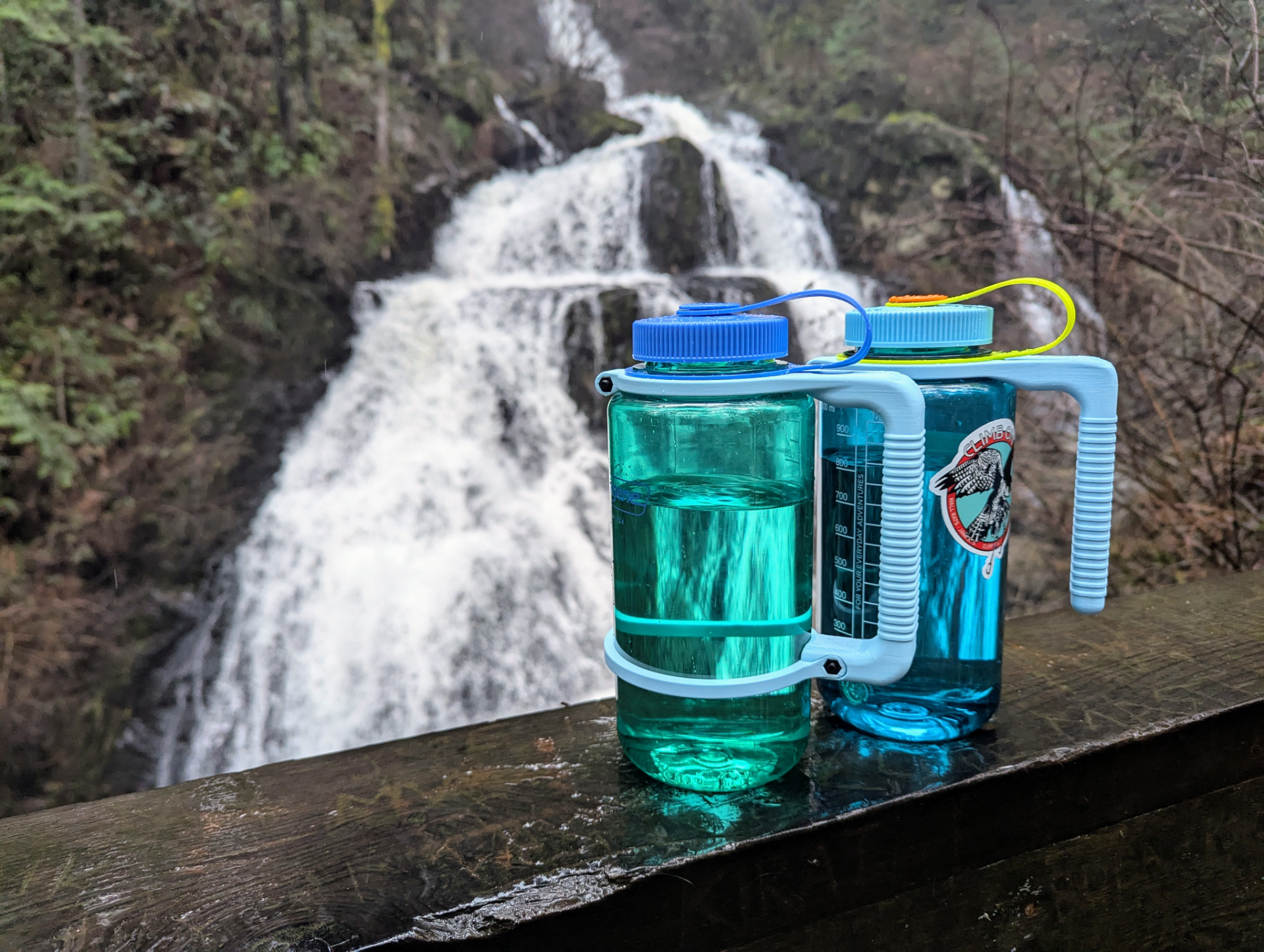 3D Printed EDC Gear - Beefy Nalgene Handle - Now also w/textured grip!