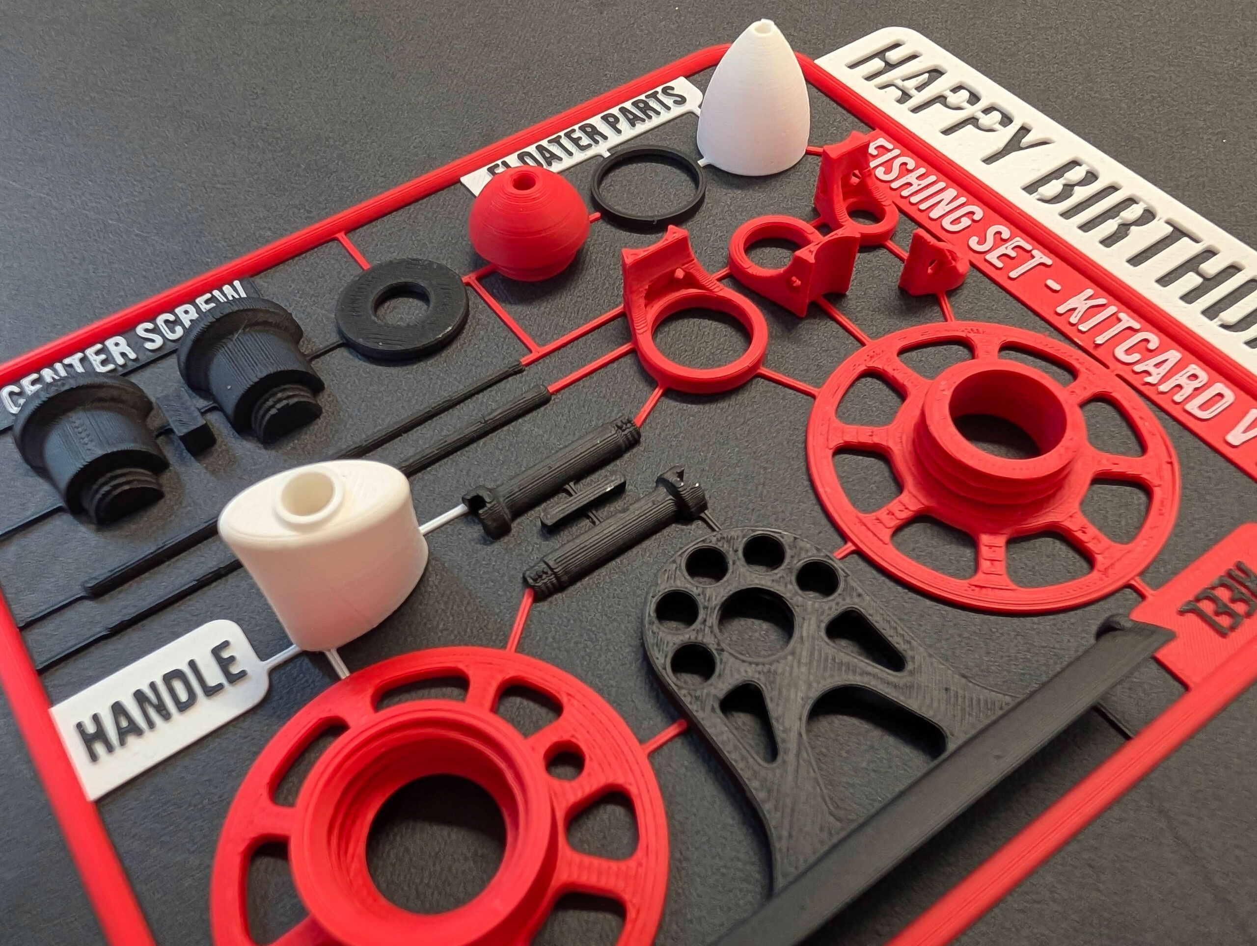 3D Printed EDC Gear - Fisherman's KitCard - Full set Birthday card