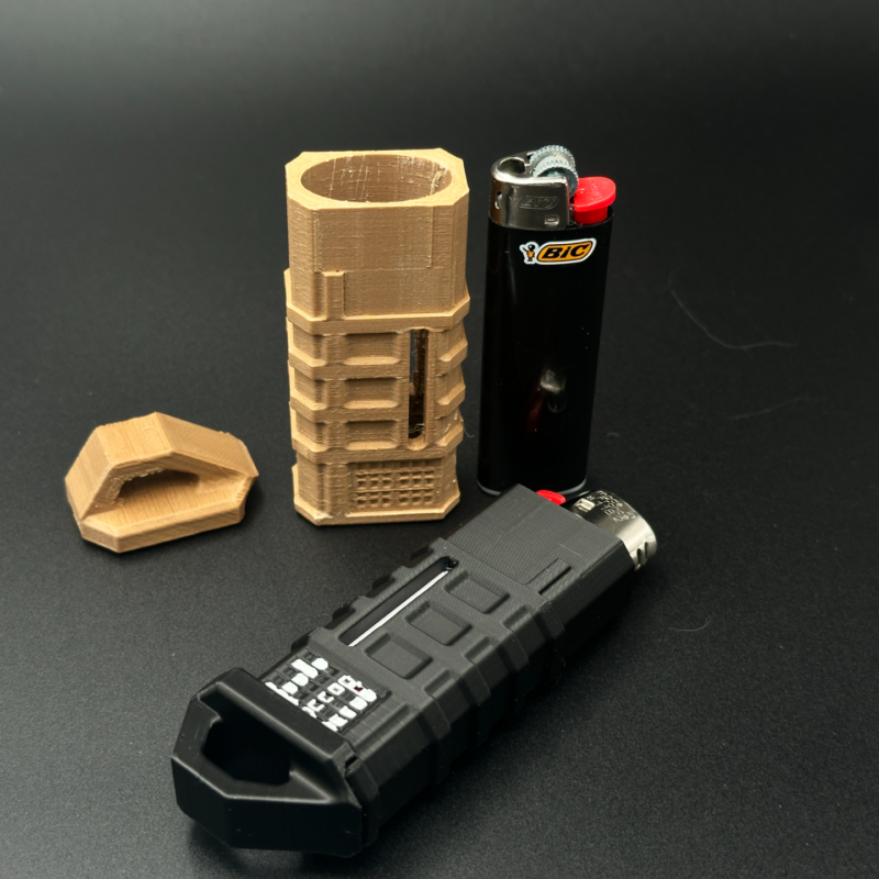 3D Printed EDC Gear - Magpul-Style Tactical BIC Lighter Case
