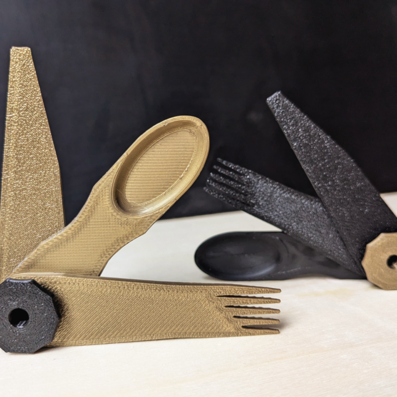 3D Printed EDC Gear - Pocket Travel Cutlery Set