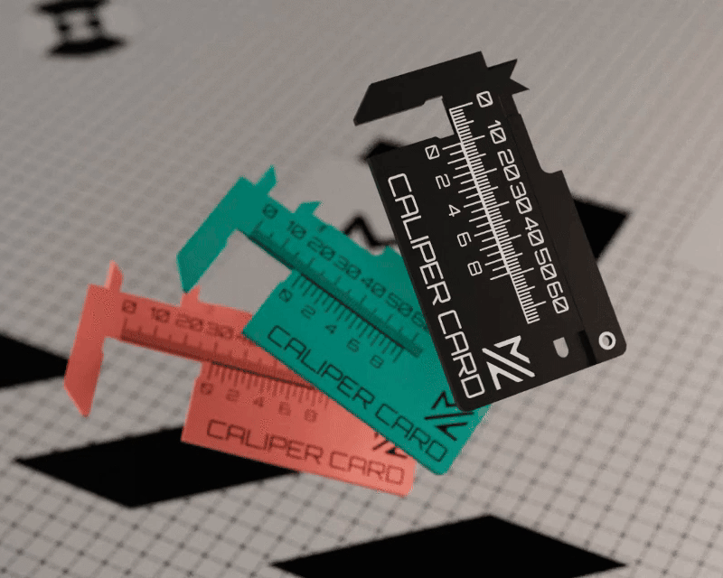 3D Printed EDC Gear - Vernier caliper card // SmartDeck collection