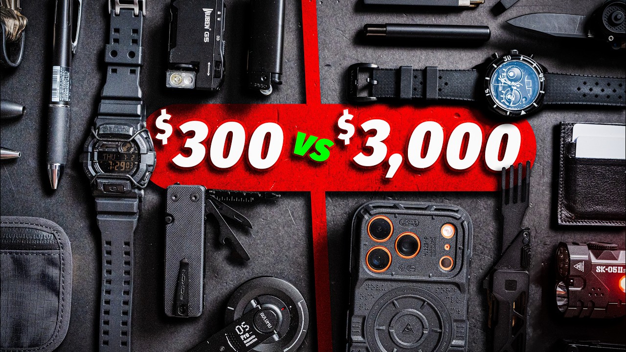 $300 vs $3,000 All-Black EDC: Budget vs. Luxury