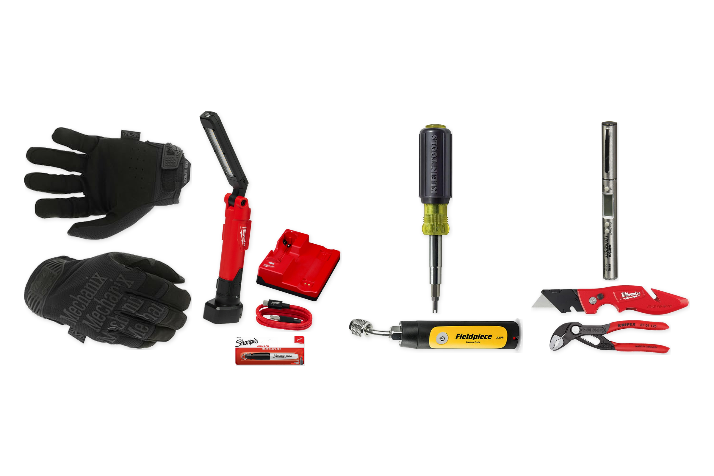 HVAC EDC Kit gear laid out flat