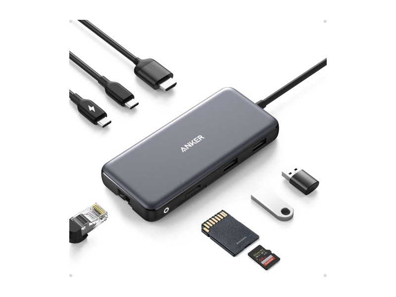Anker 8-in-1 USB-C hub, Ethernet